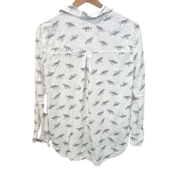 Jane and Delancey Button Up Shirt Colorful Animal Print M - Picture 7 of 8